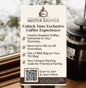 Join the Mister Brewer Exclusive Coffee Club & Give Back to Our Community